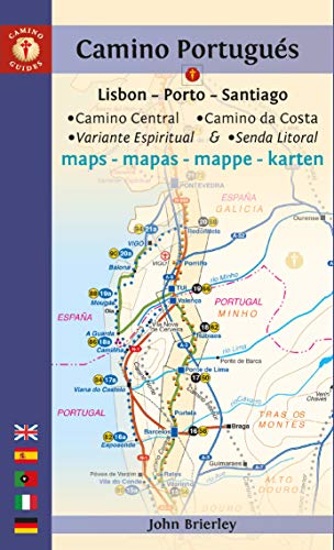 Camino Portugués Maps: Lisbon - Porto - Santiago _ Camino Central, Camino de la Costa, Variente Espiritual & Senda Litoral (Camino Guides) (English and Portuguese Edition)