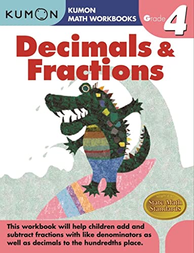 Kumon Grade 4 Decimals & Fractions (Kumon Math Workbooks)