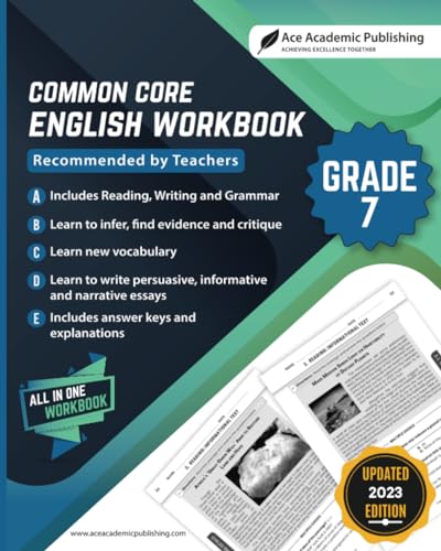 Common Core English Workbook: Grade 7 English