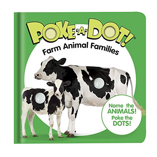 Melissa & Doug Children’s Book – Poke-a-Dot: Farm Animal Families (Board Book with Buttons to Pop)