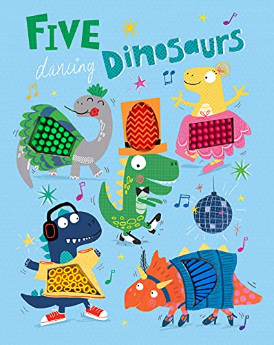 Five Dancing Dinosaurs - Silicone Touch and Feel Board Book - Counting