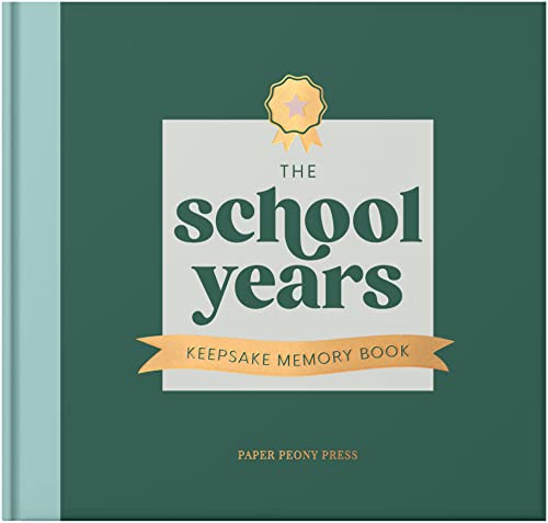 The School Memory Book: A Timeless School Years Memory Book for Preschool - 12th Grade Memories, Keepsakes and Cherished Moments (Storage Pocket Included)