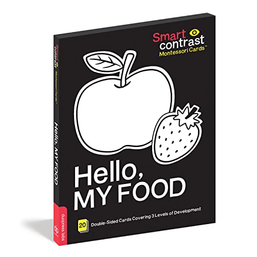 Smartcontrast Montessori Cards(R) Hello, My Food: 20 large-size high-contrast cards perfect for your child