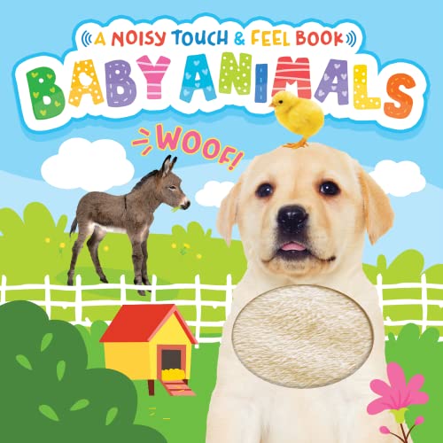 Little Hippo Books Baby Animals - A Noisy Touch and Feel Sensory Book Featuring Farm Sounds