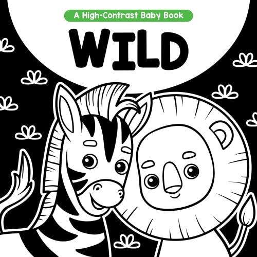 Little Hippo Books Wild - A High-Contrast Board Book for Babies and Toddlers - Black and White Images Help Visual Development