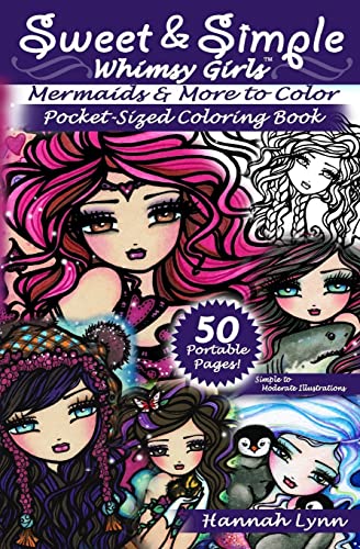 Sweet & Simple Mermaids & More to Color Pocket-Sized Coloring Book