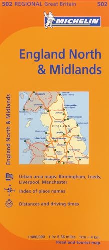 Michelin Map Great Britain: England North & The Midlands 502 (Maps_Regional (Michelin))