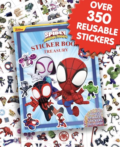 Phidal - Marvel Spidey and his Amazing Friends Sticker Book Treasury Activity Book for Kids Children Toddlers Ages 3 and Up, Holiday Christmas Birthday Gift