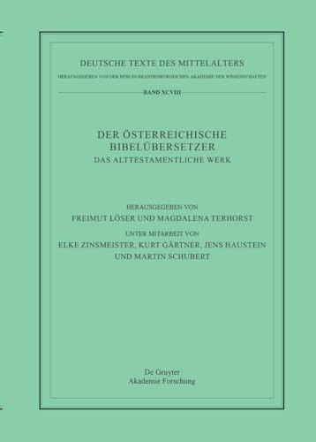 Das Alttestamentliche Werk (Deutsche Texte des Mittelalters, 98) (German Edition)