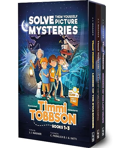 Timmi Tobbson Big Boxed Set: Solve-Them-Yourself Picture Mystery Adventures for Boys and Girls aged 8-12 (Books 1-3)