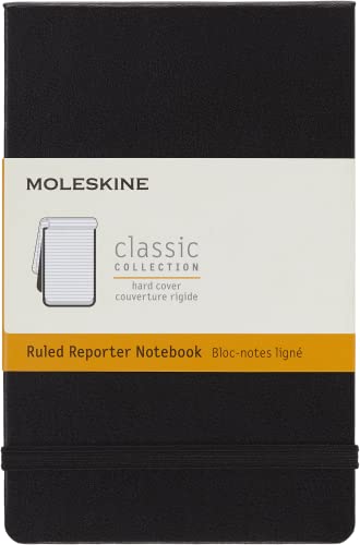 Moleskine Classic Notebook, Hard Cover, Pocket (3.5" x 5.5") Ruled_Lined, Black, 192 Pages