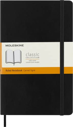 Moleskine Classic Notebook, Soft Cover, Large (5 x 8.25") Ruled_Lined