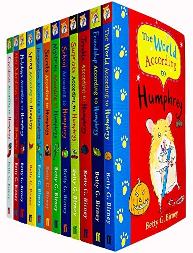 According to Humphrey Series 12 Books Collection Set By Betty G. Birney (Surprises, School, Friendship, Holidays, The World, Christmas, Spring, Imagination, Secrets, Mysteries, More Adventures, Trouble)