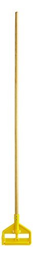 Rubbermaid Commercial Products, Industrial Grade - Wooden Wet Mop Holder Handle Stick for Floor Cleaning Heavy Duty, 60 Inch (FGH116000000)