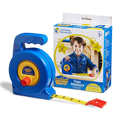 Learning Resources Pretend Play 3" Long Tape Measure - Ages 3+ Kids Measuring Tape, Measuring Tape Retractable, Educational Toys for Kids