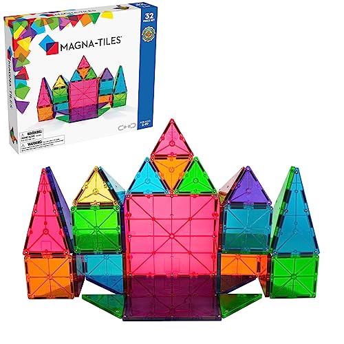 MAGNA-TILES Classic 32-Piece Magnetic Construction Set, The ORIGINAL Magnetic Building Brand