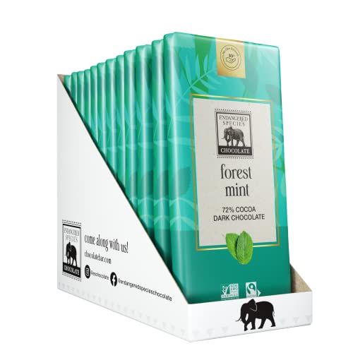 Endangered Species Dark Chocolate Bar with Forest Mint (72zz cocoa)