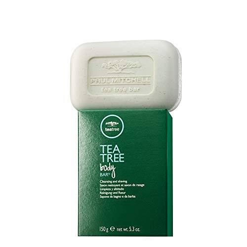 Tea Tree Body Bar Soap with Tea Tree + Parsley Flakes, Deep Cleans + Exfoliates, For All Skin Types