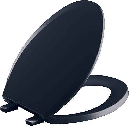 KOHLER K-4652-52 Lustra Elongated Open-Front Toilet Seat, Navy