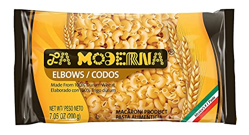 La Moderna Elbow Pasta, Noodles, Durum Wheat, Protein, Fiber, Vitamins, 7 Oz