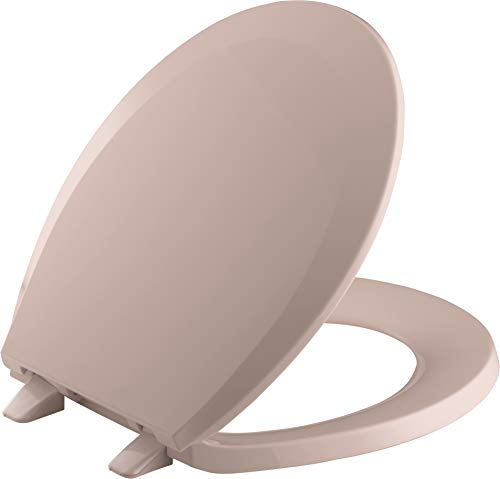 KOHLER K-4662-45 Lustra with Quick-Release Hinges Round-front Toilet Seat, Wild Rose