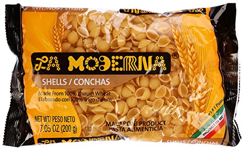 La Moderna Shells Pasta, Noodles, Durum Wheat, Protein, Fiber, Vitamins, 7 Oz