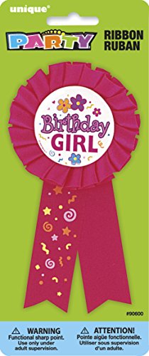 Birthday Girl Red Fabric Award Badge - 7" (1 Pc), Perfect Celebration Accessory for Unforgettable Party