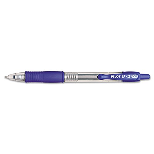 Pilot, G2 Premium Gel Roller Pens, Ultra Fine Point 0.38 mm, Pack of 12, Blue