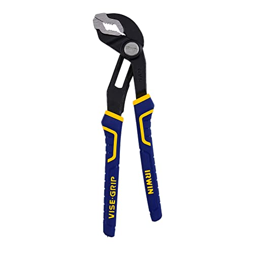 IRWIN VISE-GRIP Tools GrooveLock Pliers, V Jaw, 6-inch (4935351), Black, Blue Yellow, Silver, 6"