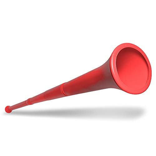 Windy City Novelties Red World Cup Collapsible Stadium Horn | 28" | Team Spirit Football Sports Fans Supplies Noisemakers Sport Events Air Horn