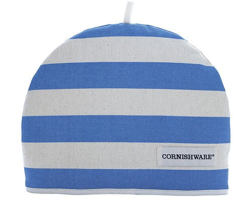 T&G Cornishware Blue and White Striped Tea Cosy | Classic British English Design Tea Cozie | 100zz Cotton Extra Thick Wadding | Made in England UK