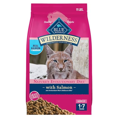 Blue Buffalo Wilderness High Protein, Natural Adult Dry Cat Food, Salmon 11-lb