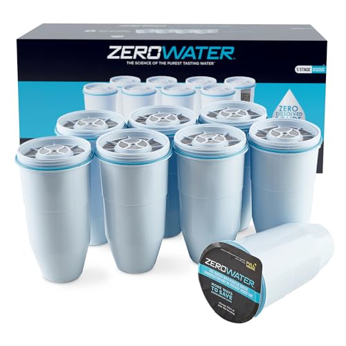 Culligan ZeroWater Official Replacement Filter - 5-Stage 0 TDS Filter Replacement - System IAPMO Certified to Reduce Lead, Chromium, and PFOA_PFOS, 8-Pack