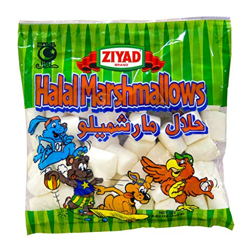 Ziyad Gourmet Halal Large Marshmallows, Pork-Free, Egg-Free, Dairy-Free, Gluten-Free, Perfect for Holidays and S’mores! 8.8oz