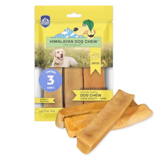 Himalayan Dog Chew Original Yak Cheese Dog Chews, 100zz Natural, Long Lasting, Gluten Free, Healthy & Safe Dog Treats, Lactose & Grain Free, Protein Rich, Mixed Sizes, Dogs 65 Lbs & Smaller