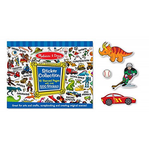 Melissa & Doug Sticker Collection Book: Dinosaurs, Vehicles, Space, and More - 500+ Stickers