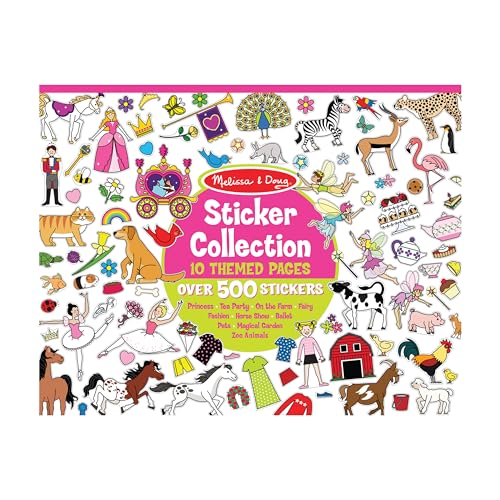 Melissa & Doug Sticker Collection Book: Princesses, Tea Party, Animals, and More - 500+ Stickers