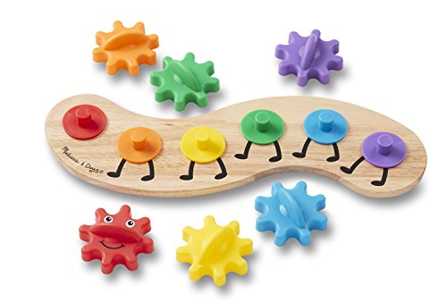 Melissa & Doug Rainbow Caterpillar Gear Toy With 6 Interchangeable Gears - For Toddlers And Babies