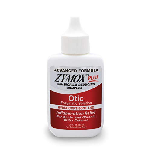 Zymox Advanced Formula Otic Plus Enzymatic Ear Solution for Dogs and Cats with 1zz Hydrocortisone, 1.25oz