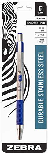 Zebra F-301 Retractable Ballpoint Pen, 0.7mm