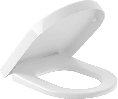 Villeroy & Boch Subway 2.0 9M68S101 Toilet Seat Soft Close Mechanism_Chrome-Plated Hinges_White