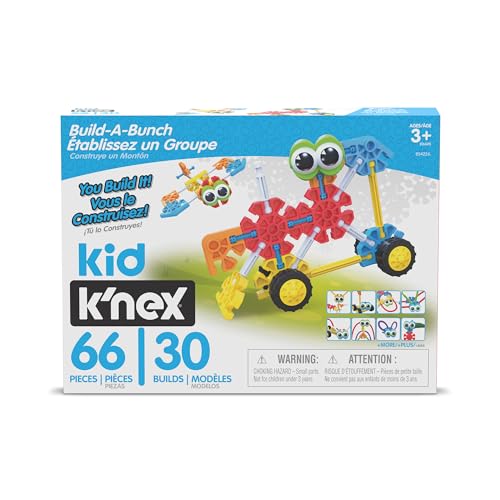 KID K’NEX – Build A Bunch Set – 66 Pieces – For Ages 3+ Construction Educational Toy (Amazon Exclusive), packaging may vary