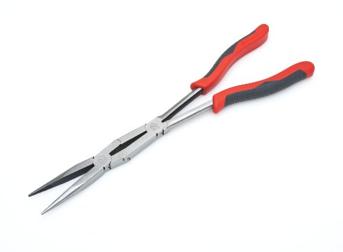 Crescent X2 Straight Long Nose Dual Material Pliers - PSX200C, Red_Black.