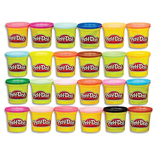 Play-Doh Modeling Compound 24-Pack Case of Colors, Party Favors, Non-Toxic, Multi-Color, 3-Ounce Cans, Ages 2 and up (Amazon Exclusive)