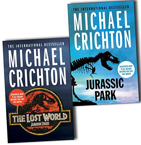 Michael Crichton Jurassic Park 2 Books Collection Pack Set (Jurassic Park, The Lost World)