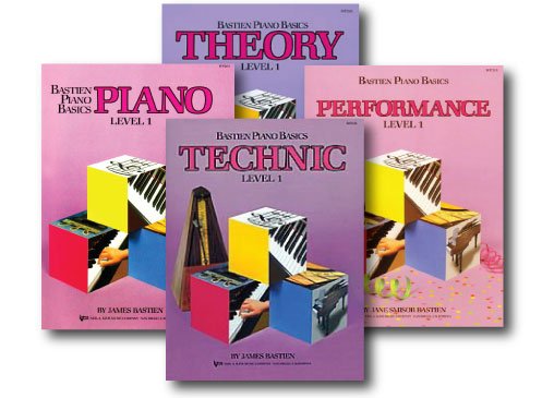 Bastien Piano Basics Level 1 - Learn to Play Four Book Set - Includes Level 1 Piano, Theory, Technic, and Performance Books