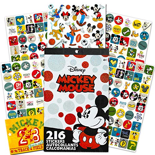 Disney Mickey Mouse Sticker Set ~ Mickey Mouse Sticker Pad with Over 200 Stickers and Bonus Sticker Sheet Featuring Mickey Mouse, Donald Duck, Minnie Mouse and More (Mickey Mouse Party Favors)