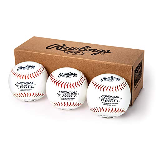 Rawlings | Official T-Balls | TVB | Youth_6u | 3 Count | Sponge Rubber Core | Indoor_Outdoor