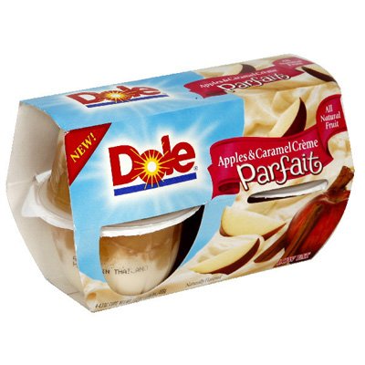 Dole, Parfait Cups, Apple & Caramel Creme, 4 Count, 17.2oz Package (Pack of 4)