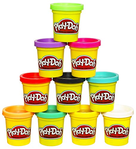 Play-Doh Modeling Compound 10-Pack Case of Colors, Non-Toxic, Assorted, 2 oz. Cans, Multicolor, Ages 2 and Up (Amazon Exclusive)